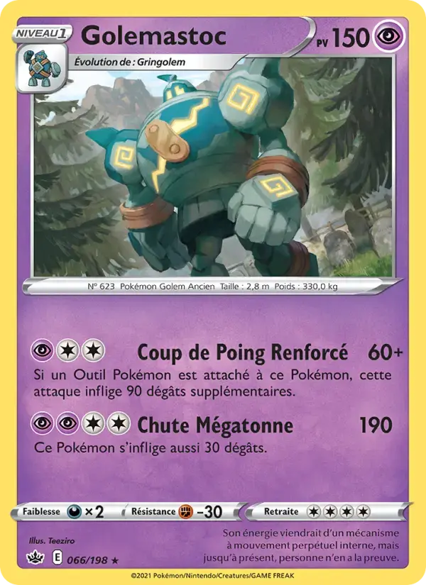 Carte Pokémon Golemastoc #66 — Règne de Glace