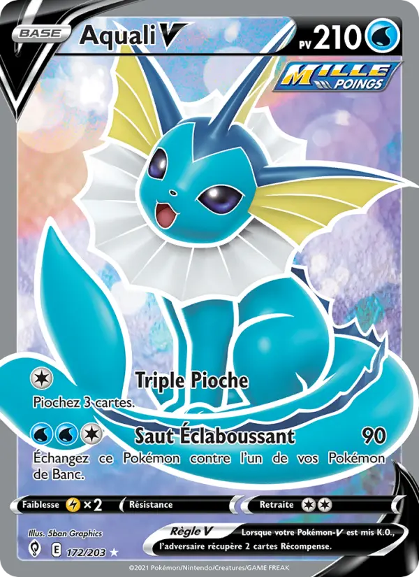 Carte Pokémon Aquali V #172 — Évolution Céleste