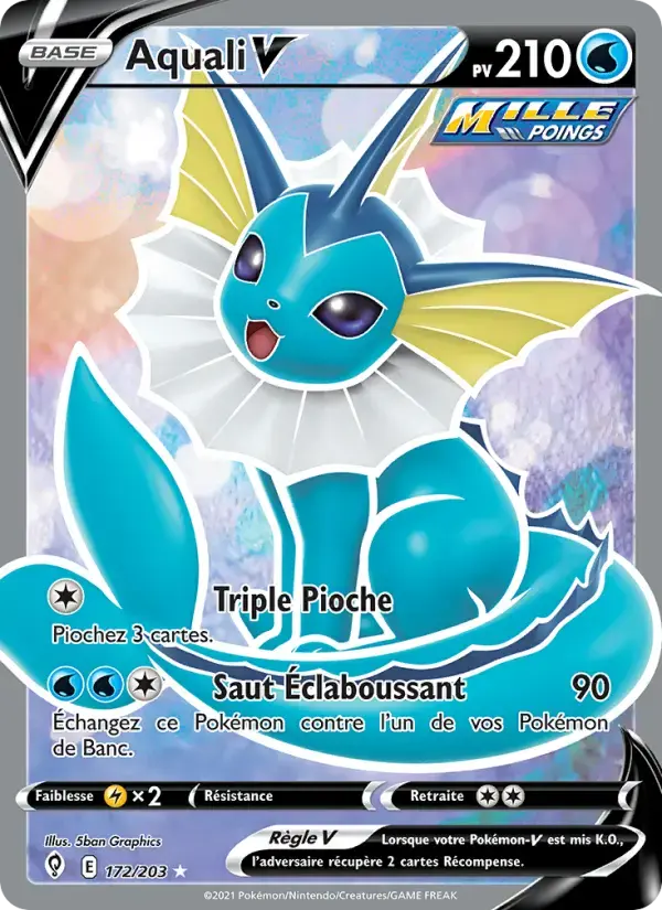 Carte Pokémon Aquali V #172 — Évolution Céleste