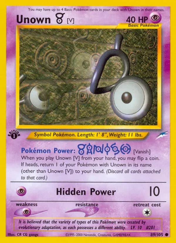 Unown [V] #89 — Neo Destiny