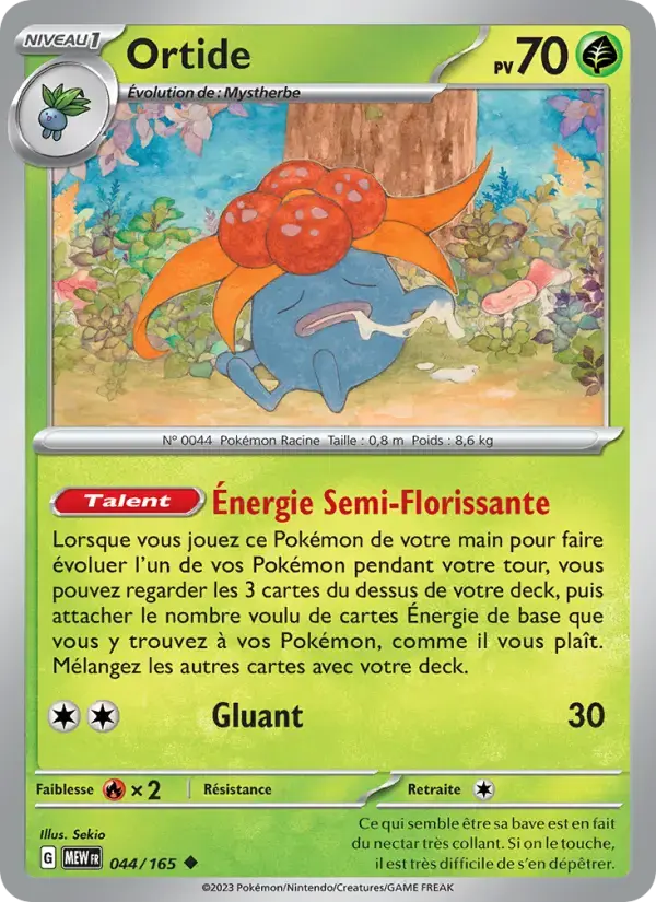 Carte Pokémon Ortide #044 — Pokémon 151