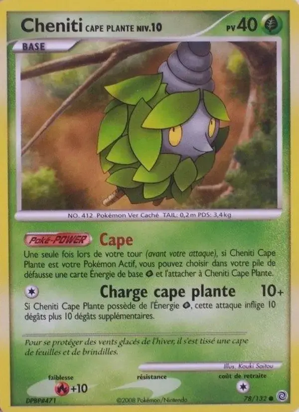 Carte Pokémon Cheniti Cape Plante #78 — Merveilles Secrètes