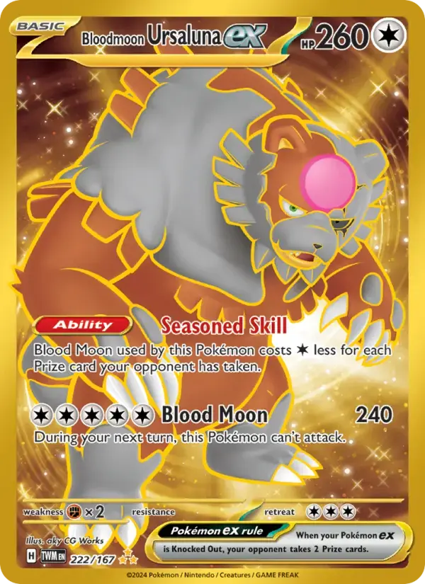 Bloodmoon Ursaluna ex #222 — Twilight Masquerade