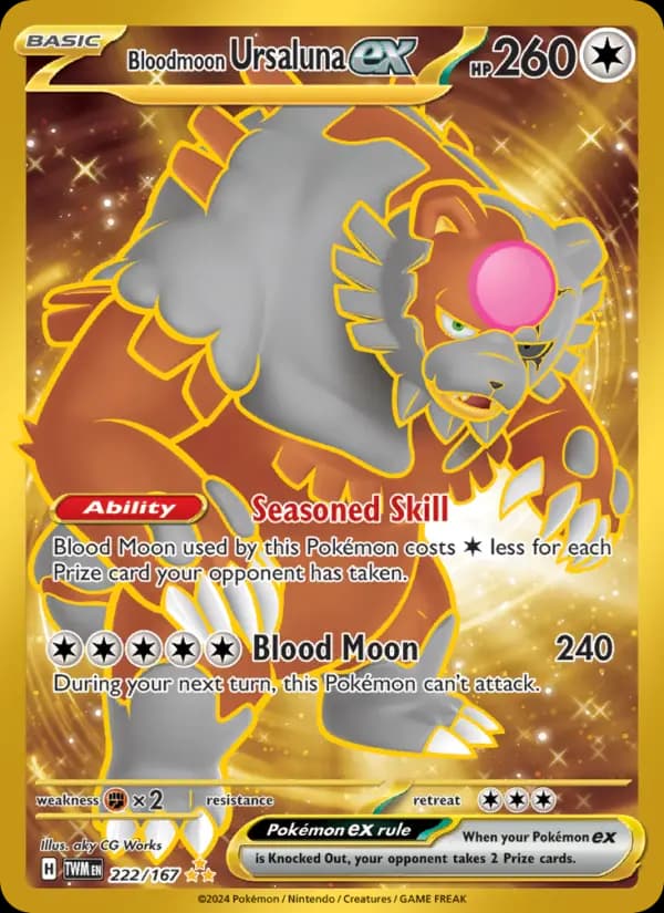 Bloodmoon Ursaluna ex #222 — Twilight Masquerade