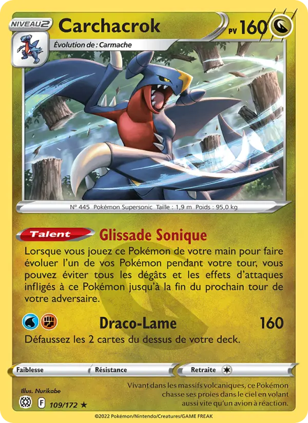 Carte Pokémon Carchacrok #109 — Stars Étincelantes