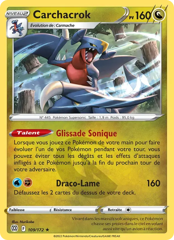 Carte Pokémon Carchacrok #109 — Stars Étincelantes