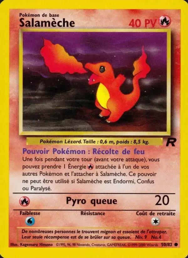 Carte Pokémon Salamèche #50 — Team Rocket