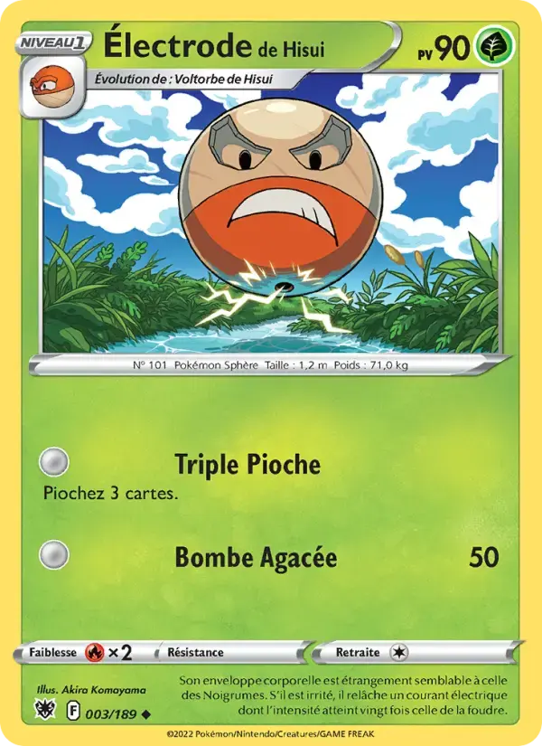 Carte Pokémon Électrode de Hisui #003 — Astres Radieux