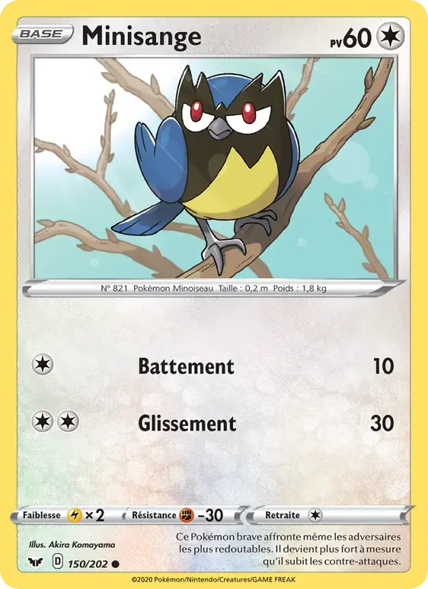 Carte Pokémon Minisange #150 — Épée et Bouclier