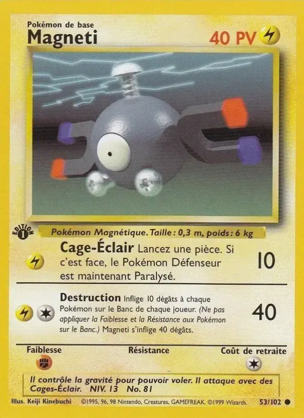 Carte Pokémon Magneti #53 — Set de Base