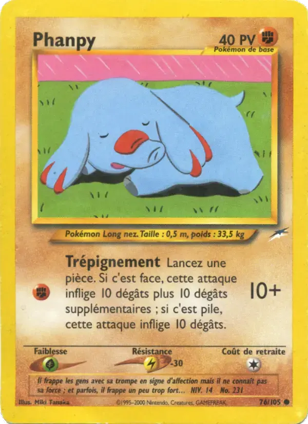 Carte Pokémon Phanpy #76 — Neo Destiny