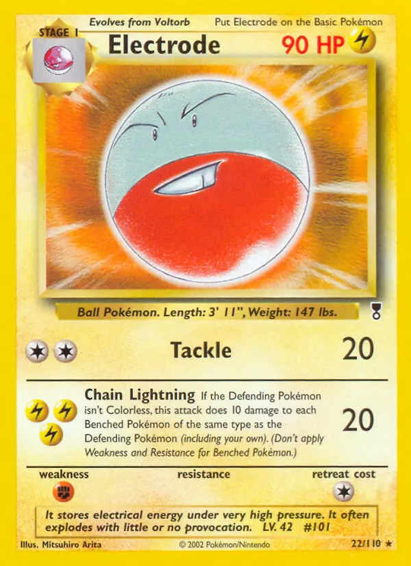 Carte Pokémon Electrode #22 — Legendary Collection
