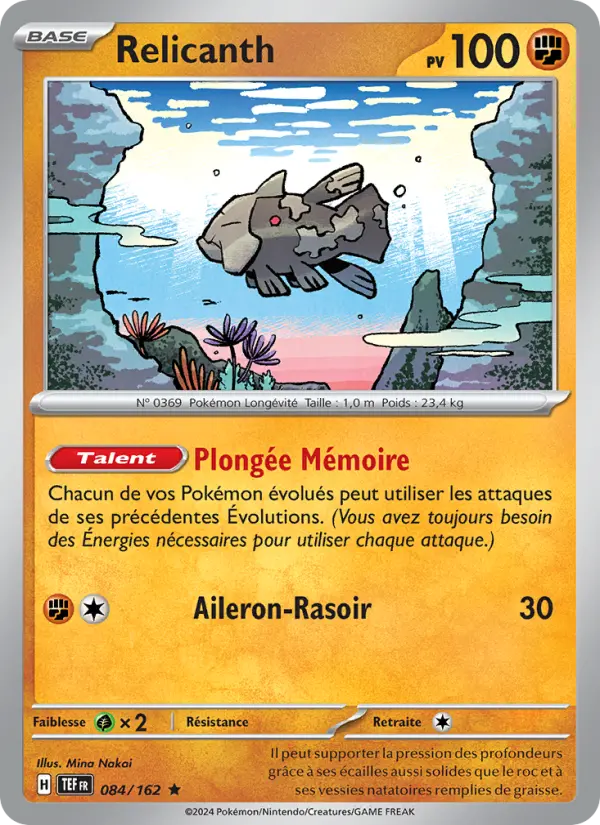 Carte Pokémon Relicanth #084 — Forces Temporelles