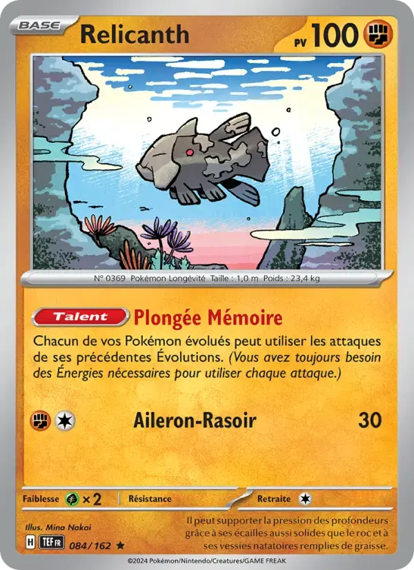 Carte Pokémon Relicanth #084 — Forces Temporelles