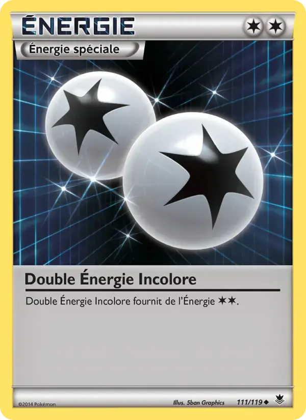 Carte Pokémon Double Énergie Incolore #111 — Vigueur Spectrale
