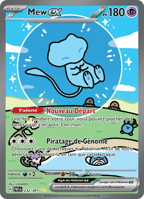 Carte Pokémon Mew-ex #232 — Destinées de Paldea