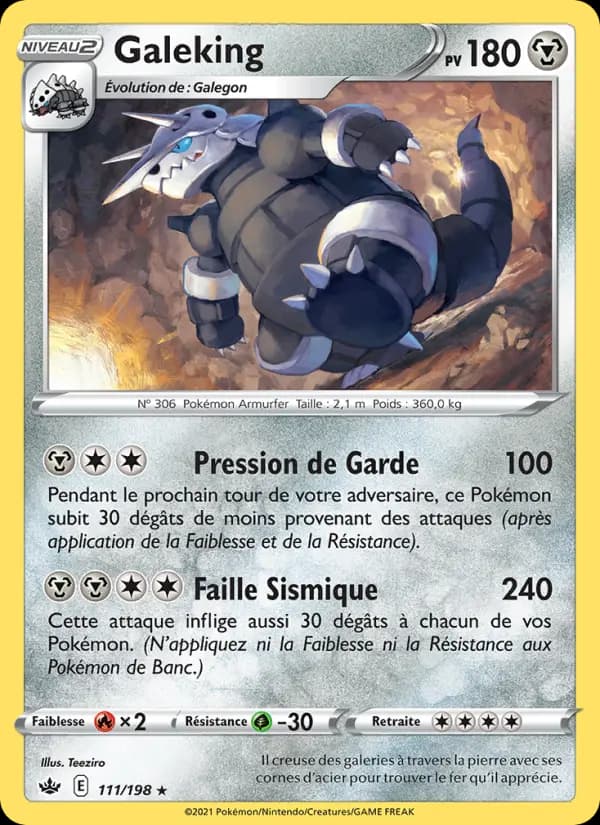 Carte Pokémon Galeking #111 — Règne de Glace