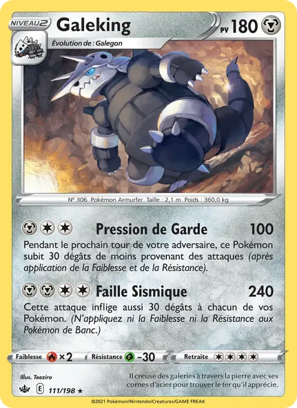 Carte Pokémon Galeking #111 — Règne de Glace