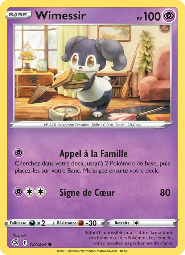 Carte Pokémon Wimessir #127 — Poing de Fusion