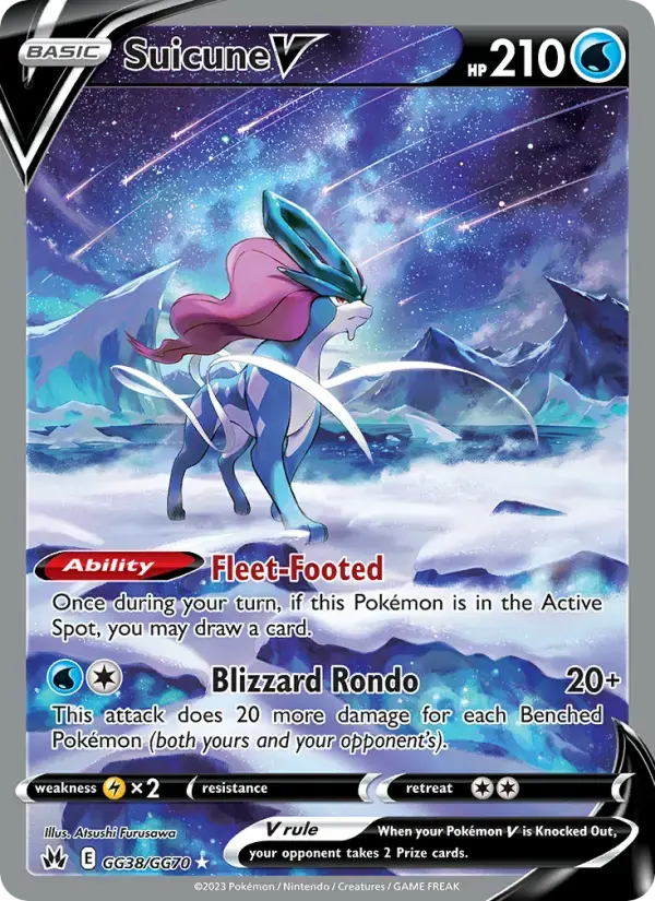 Suicune V #GG38 — Crown Zenith