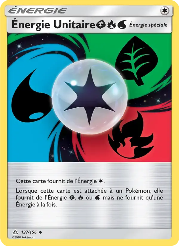 Carte Pokémon Énergie Unitaire GrassFireWater #137 — Ultra-Prisme
