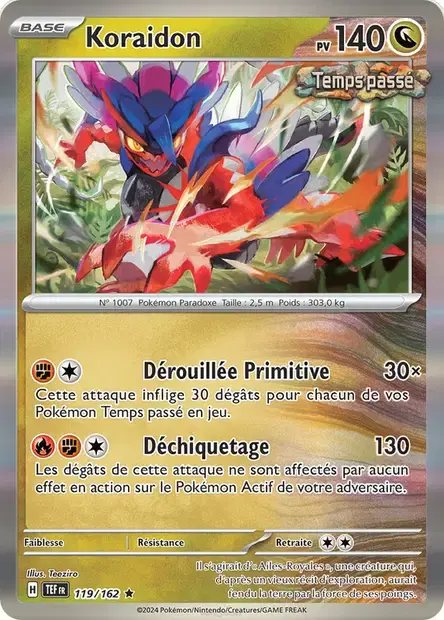 Carte Pokémon Koraidon #119 Stamp V3 — Forces Temporelles