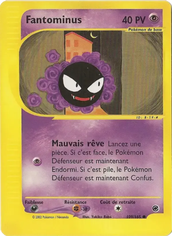 Carte Pokémon Fantominus #109 — Expédition