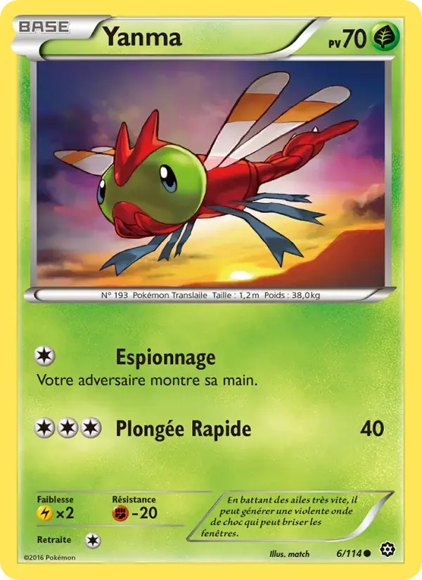 Carte Pokémon Yanma #6 — Offensive Vapeur