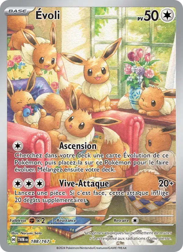 Carte Pokémon Évoli #188 — Mascarade Crépusculaire
