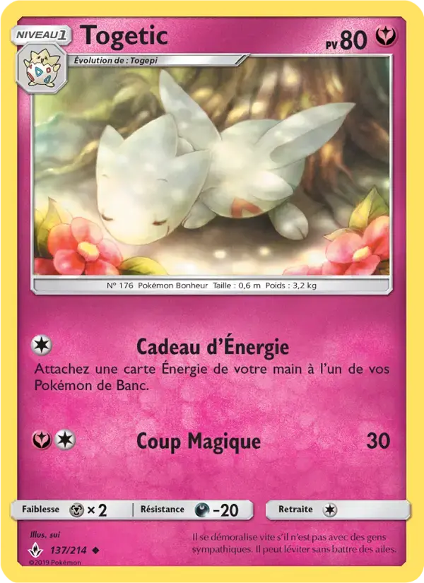 Carte Pokémon Togetic #137 — Alliance Infaillible