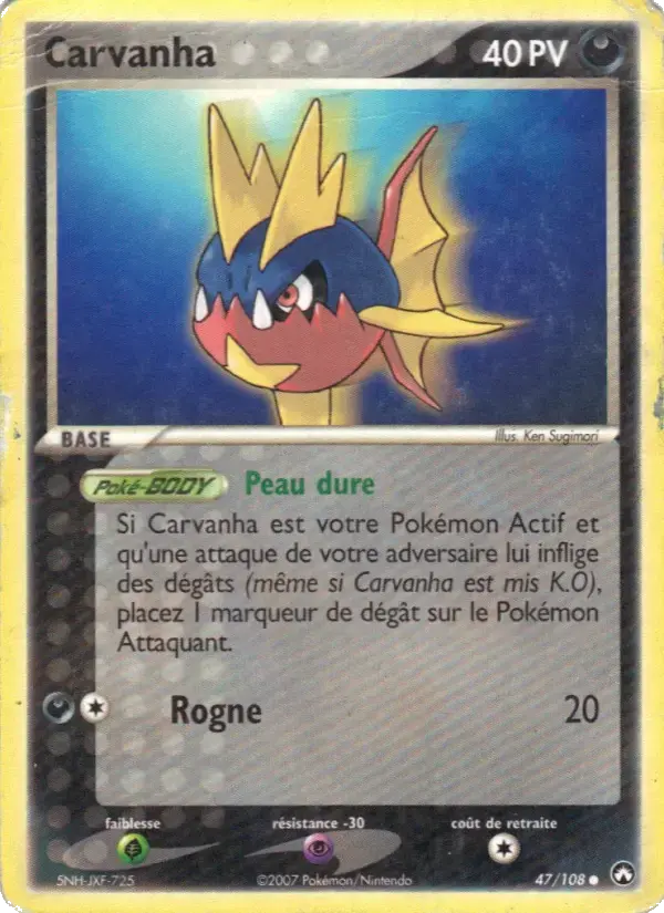 Carte Pokémon Carvanha #47 — Gardiens du Pouvoir