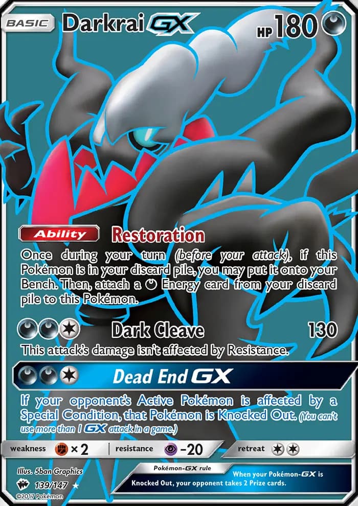 Darkrai GX #139 — Burning Shadows