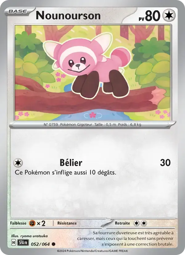 Carte Pokémon Nounourson #052 — Fable Nébuleuse