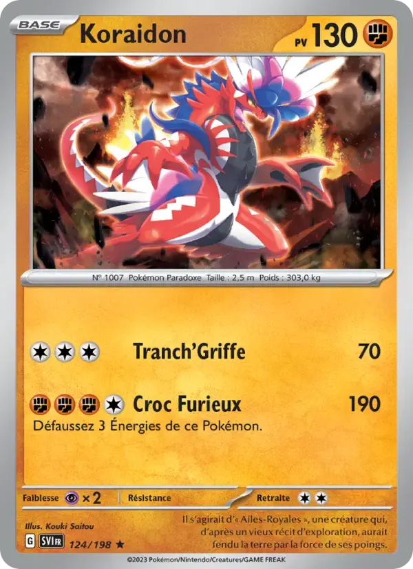 Carte Pokémon Koraidon #124 — Écarlate et Violet