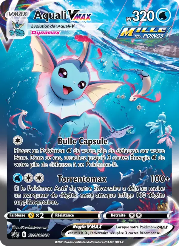 Carte Pokémon Aquali VMAX #SWSH182 — Promos Épée et Bouclier