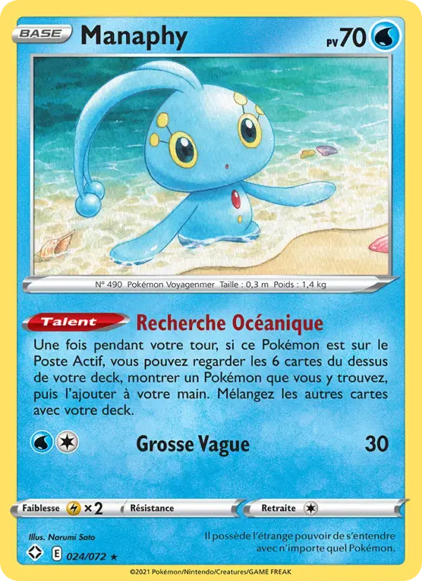 Carte Pokémon Manaphy #24 — Destinées Radieuses