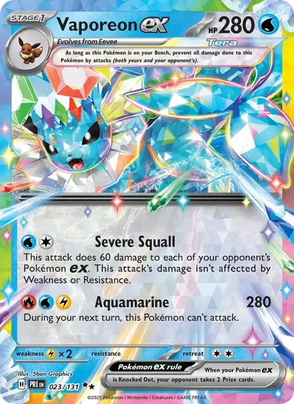 Vaporeon ex #023 — Prismatic Evolutions