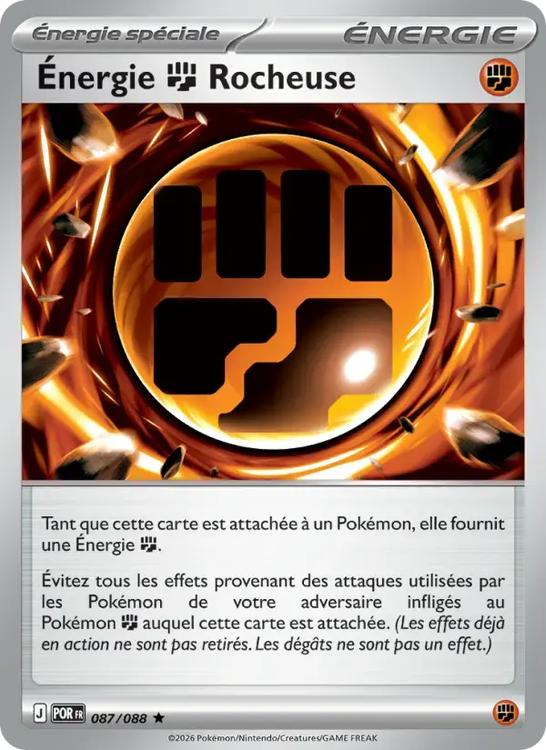 Carte Pokémon Énergie Fighting Rocheuse #087 — Équilibre Parfait