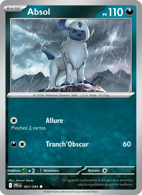 Carte Pokémon Absol #063 — Flammes Fantasmagoriques