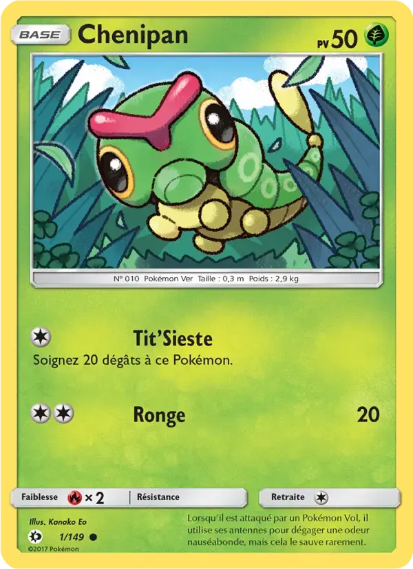 Carte Pokémon Chenipan #1 — Soleil et Lune