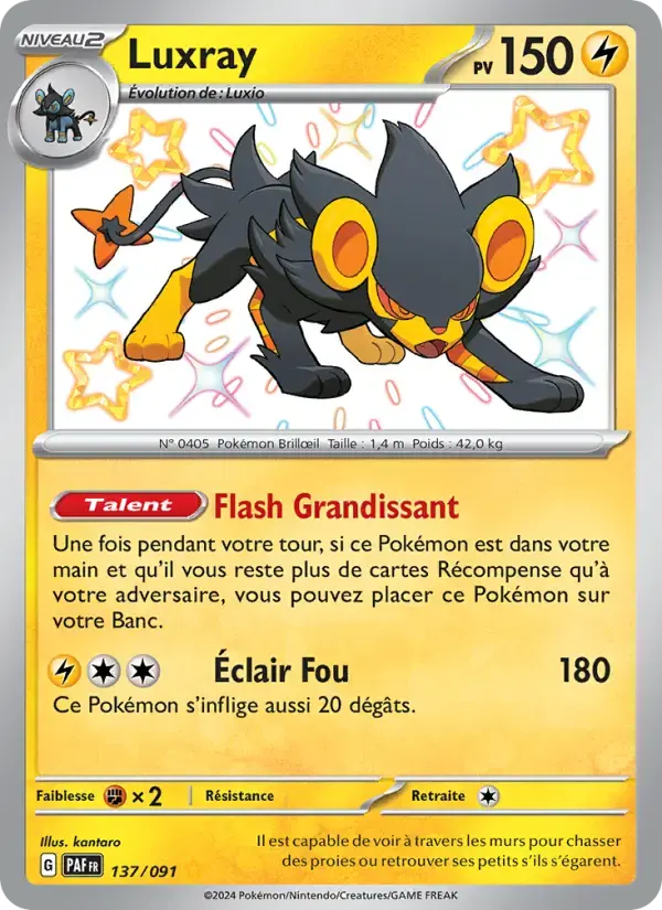 Carte Pokémon Luxray #137 — Destinées de Paldea