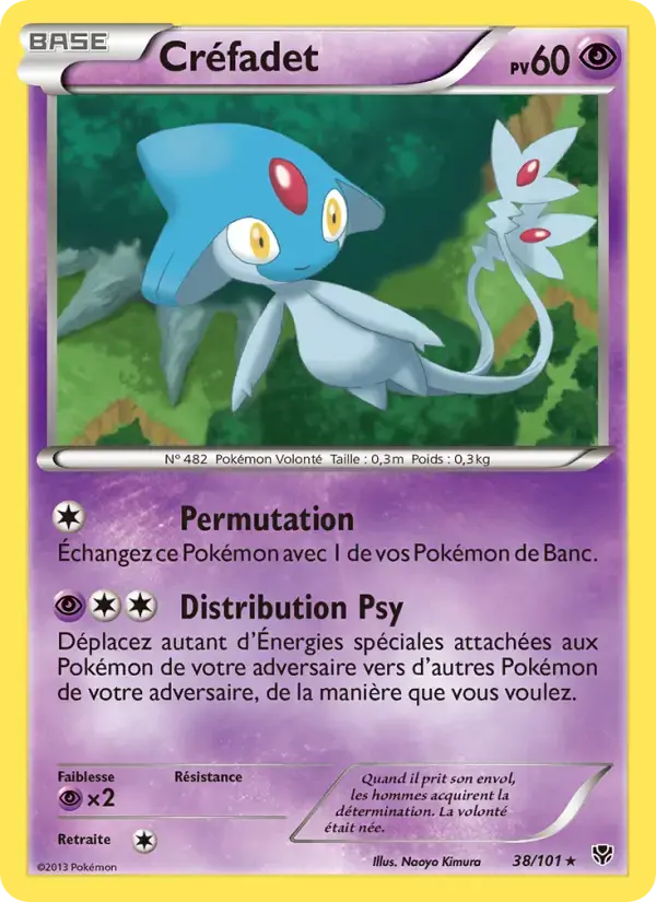 Carte Pokémon Créfadet #38 — Explosion Plasma