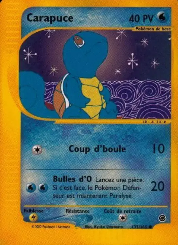 Carte Pokémon Carapuce #132 — Expédition