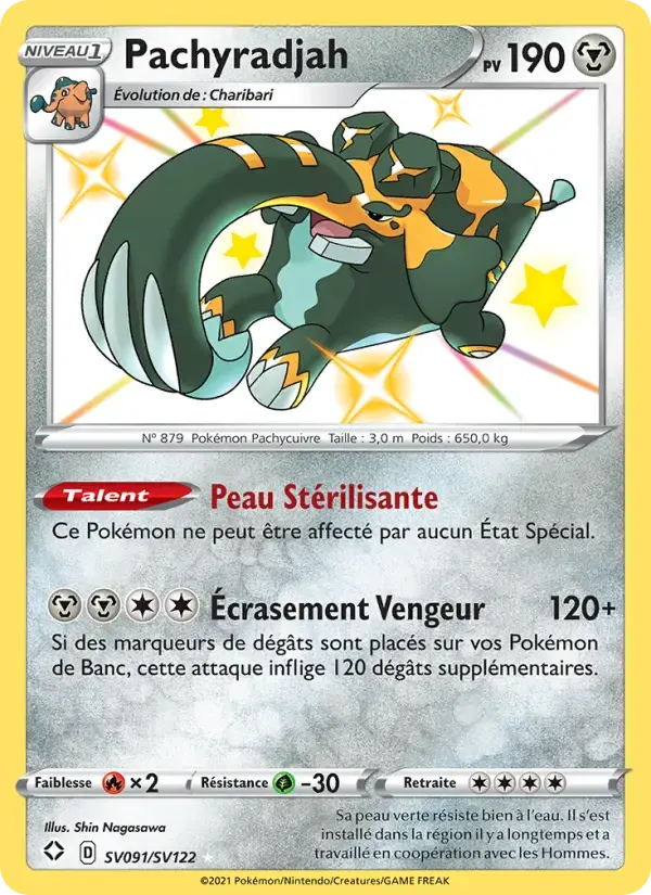Carte Pokémon Pachyradjah #SV091 — Destinées Radieuses