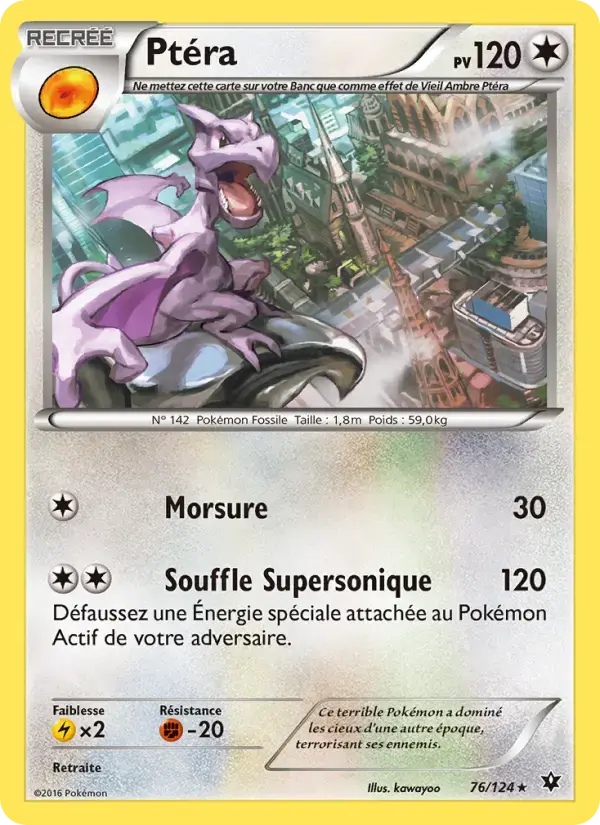 Carte Pokémon Ptéra #76 — Impact des Destins