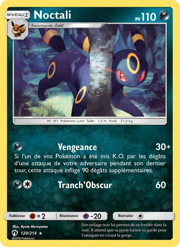 Carte Pokémon Noctali #120 — Tonnerre Perdu