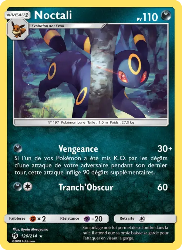Carte Pokémon Noctali #120 — Tonnerre Perdu