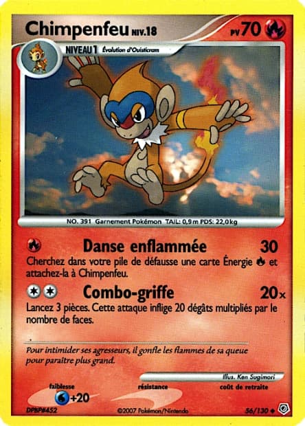 Carte Pokémon Chimpenfeu #56 — Diamant et Perle