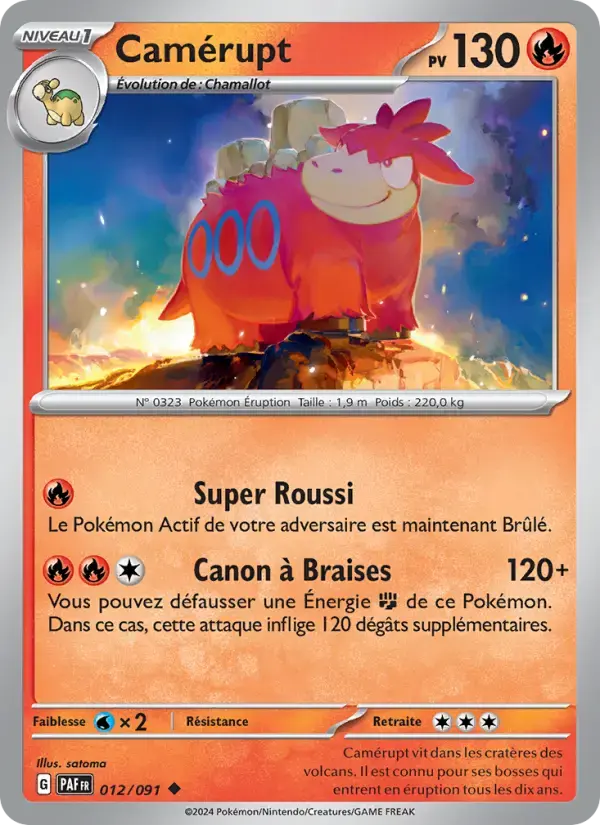 Carte Pokémon Camérupt #012 — Destinées de Paldea