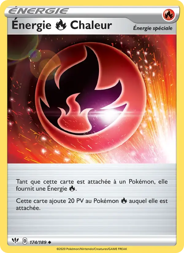 Carte Pokémon Énergie Fire Chaleur #174 — Ténèbres Embrasées